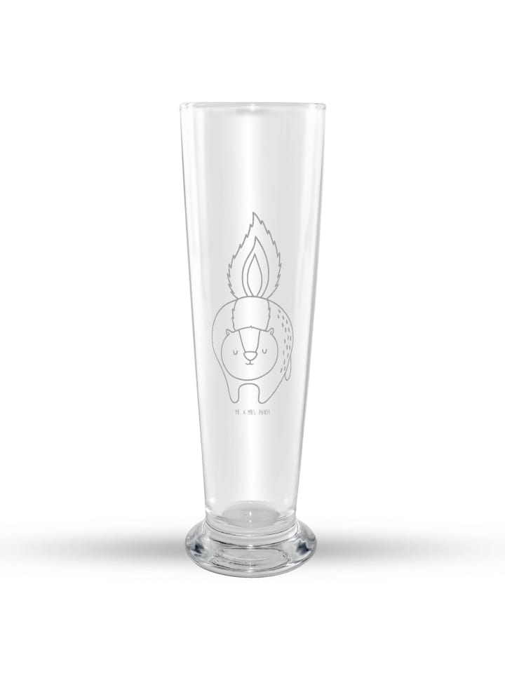 Bierglas graviert Stinktier Angriff ohne Spruch in Transparent