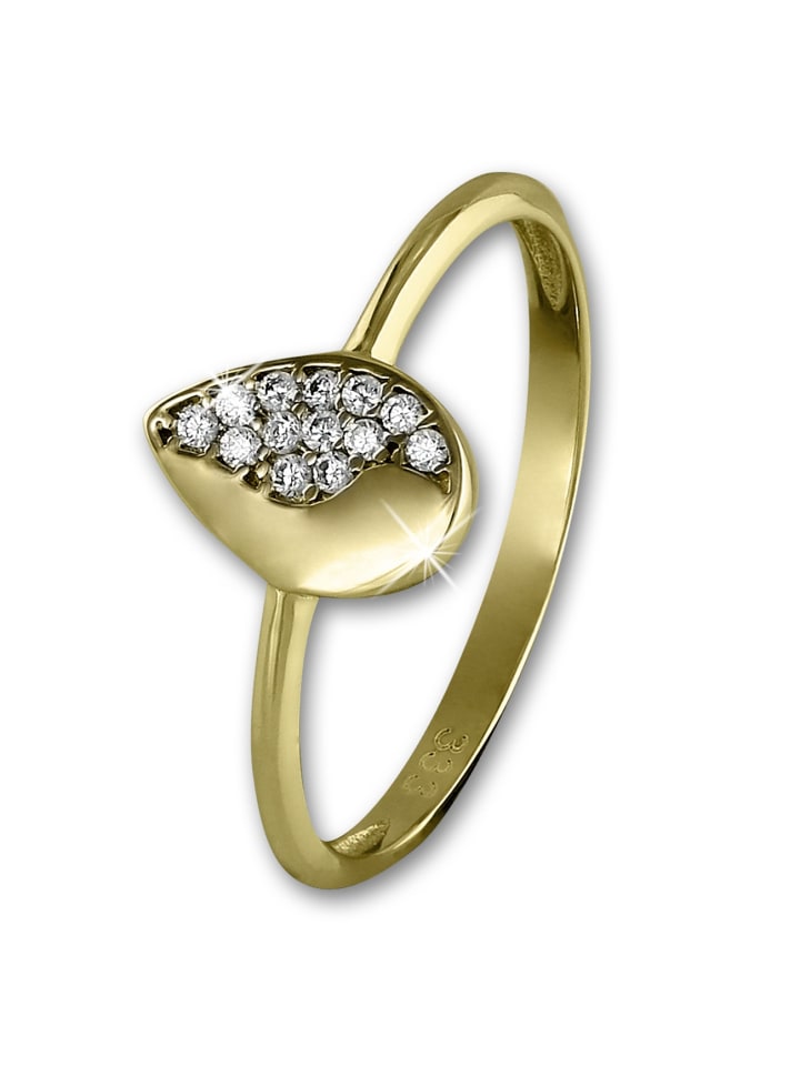 Ring Gold 333 Gelbgold - 8 Karat Blatt Größe 54 (17,2)