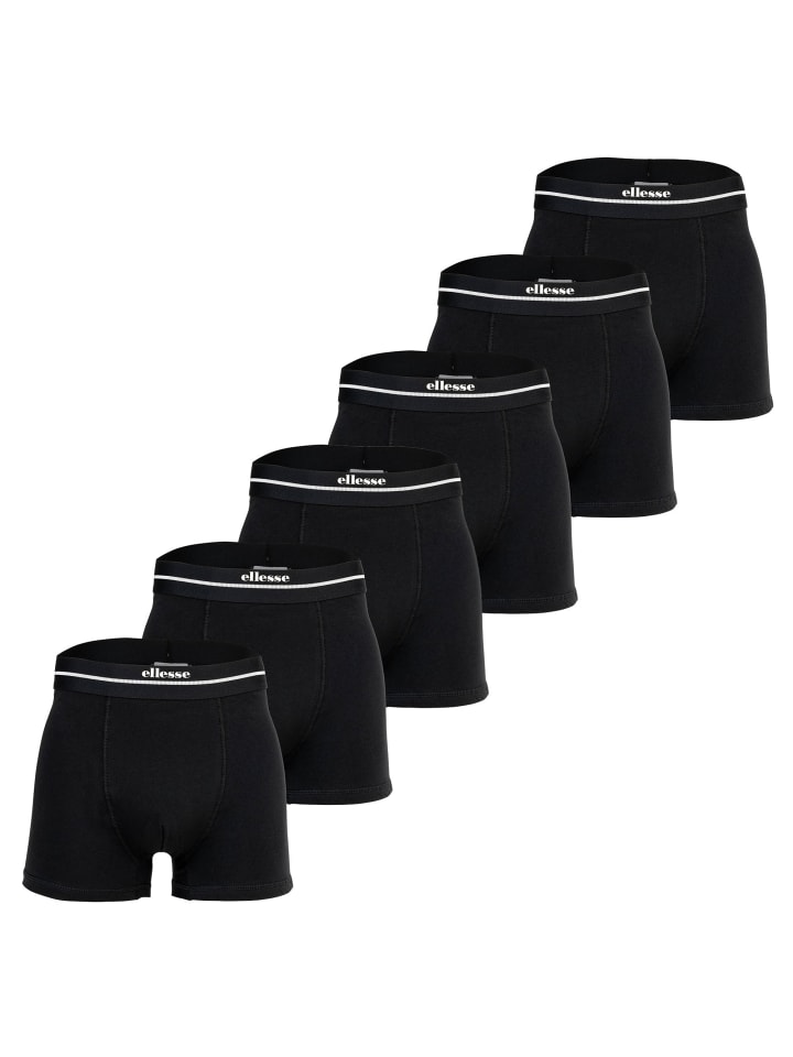 Boxershort 6er Pack in Schwarz (Mono)