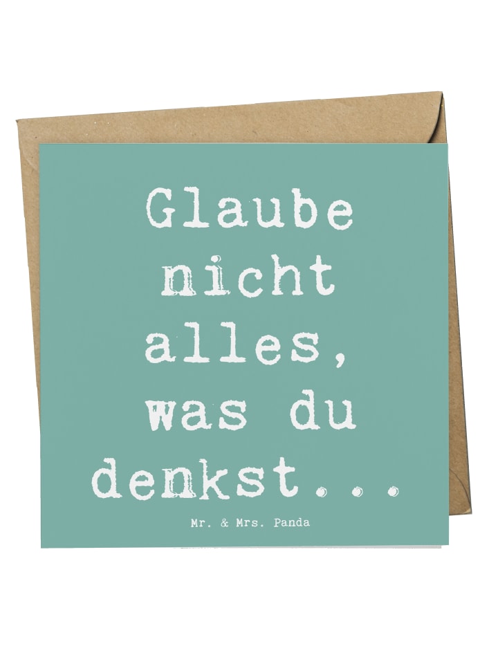 Grußkarte Spruch Selbstvertrauen und Klarheit m... in Meeresbrise