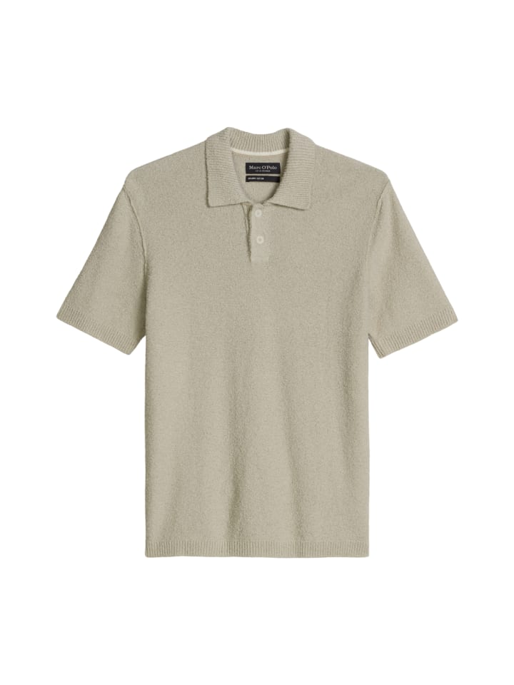 Bouclé-Poloshirt regular in Grey Kit