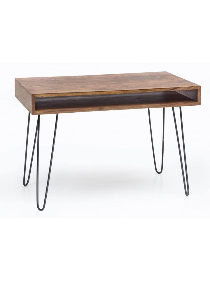 Schreibtisch in Braun / Sheesham / 60x110x76