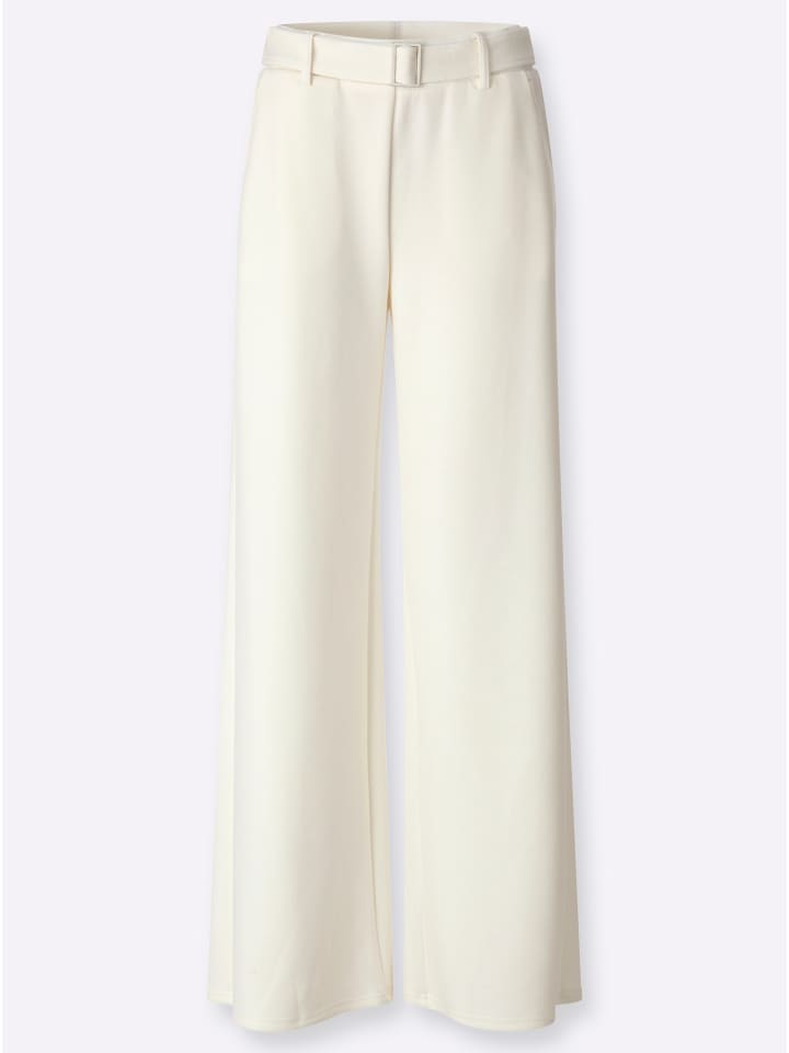 Jersey-Hose in ecru
