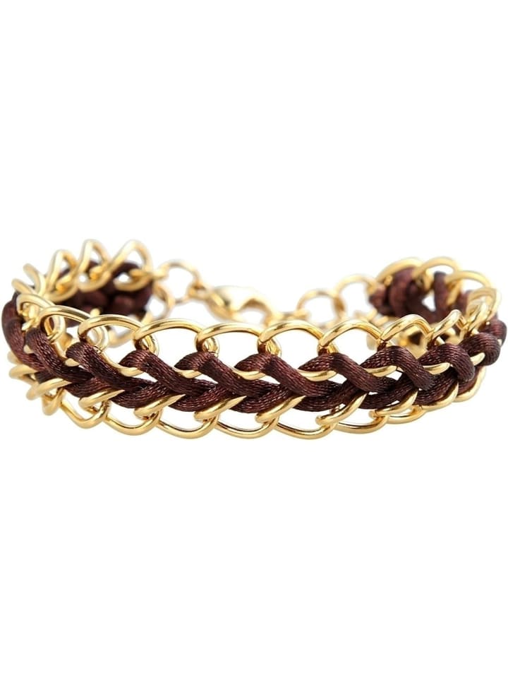 Damen Armband aus Edelstahl 18 cm in gold
