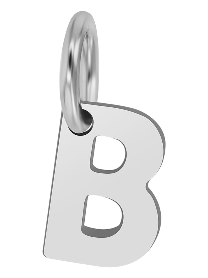 Unisex Anhänger – Buchstabe N Buchstabenanhänger aus 925 Silber in silber