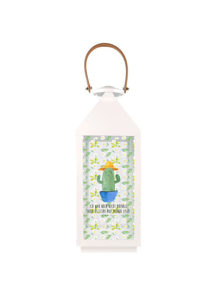 Kerzenständer Kaktus Hut mit Spruch in Transparent