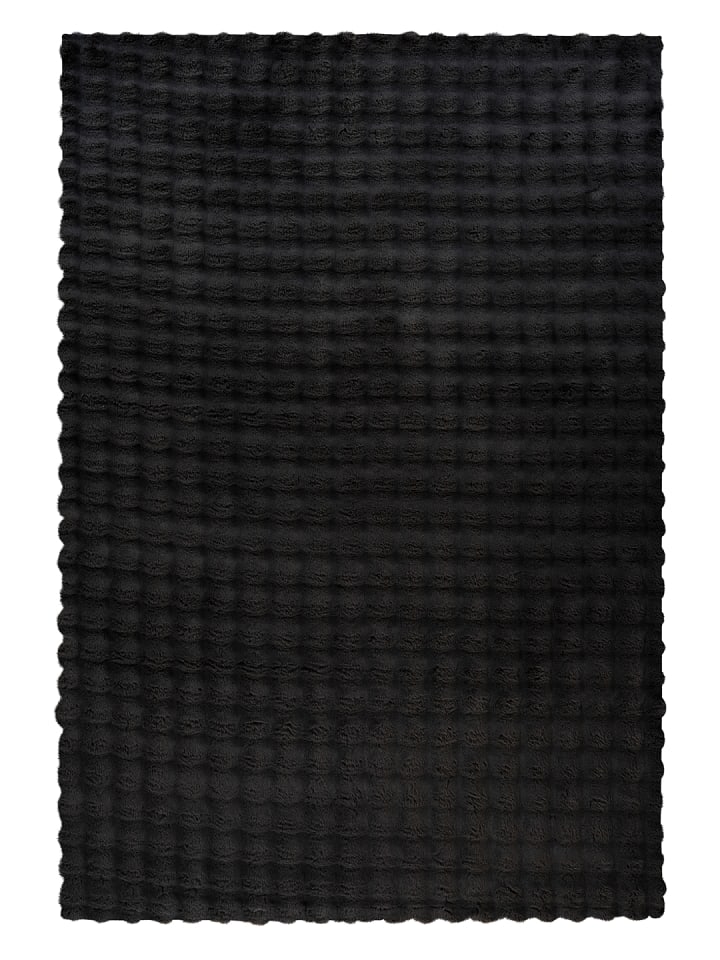Hochflor Teppich Helena 125 in Schwarz
