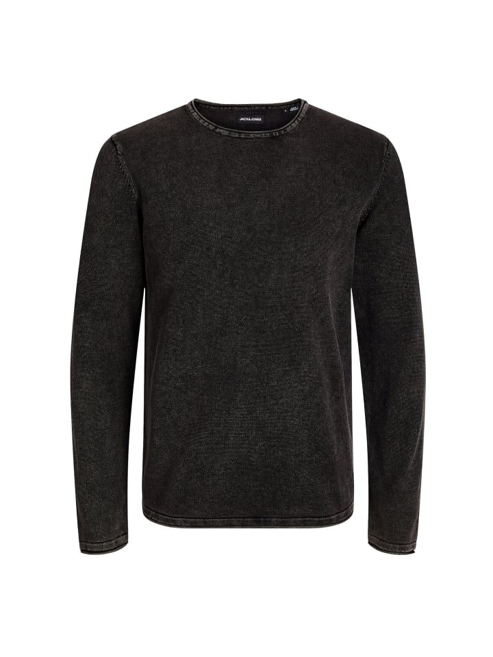 Strickpullover JJELEO Knit Crew Neck in Anthrazit