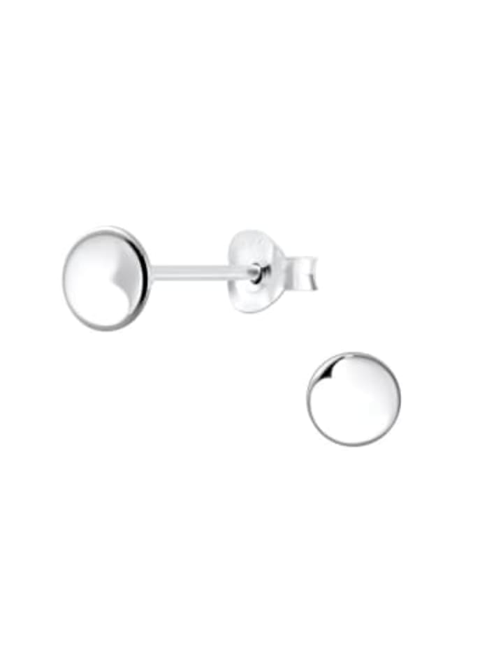 Ohrstecker GEO PLÄTTCHEN 5 mm in 925 Sterling Silber, 2-tlg.