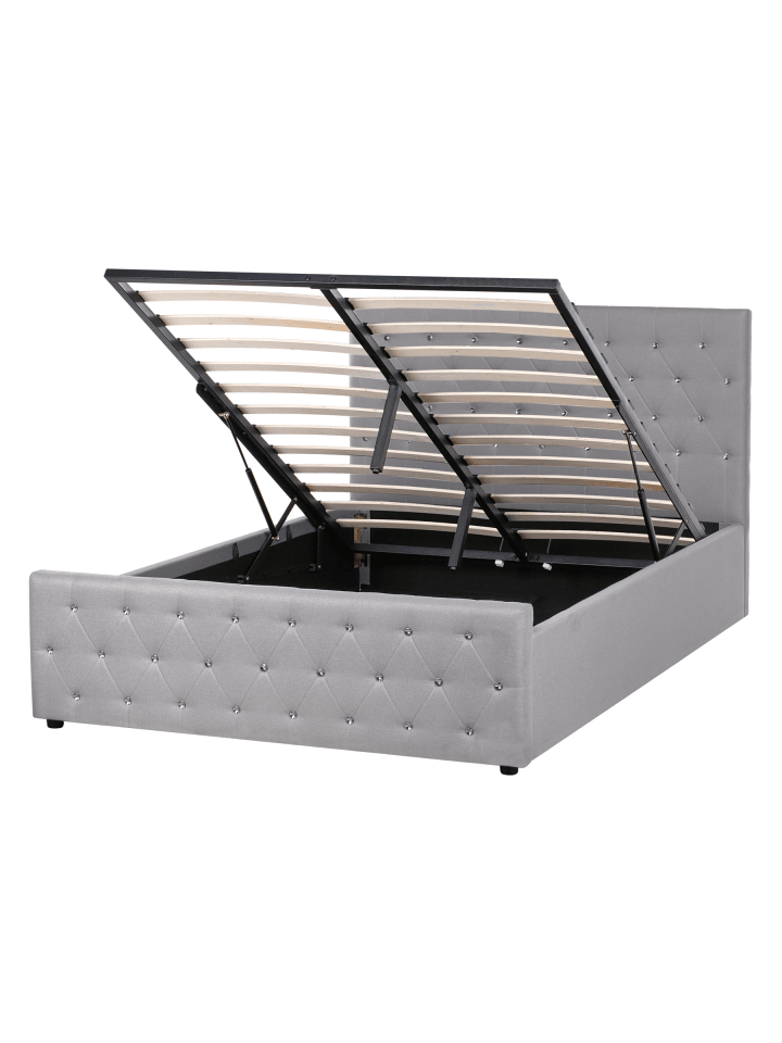 3-tlg Doppelbett AMIENS in Grau