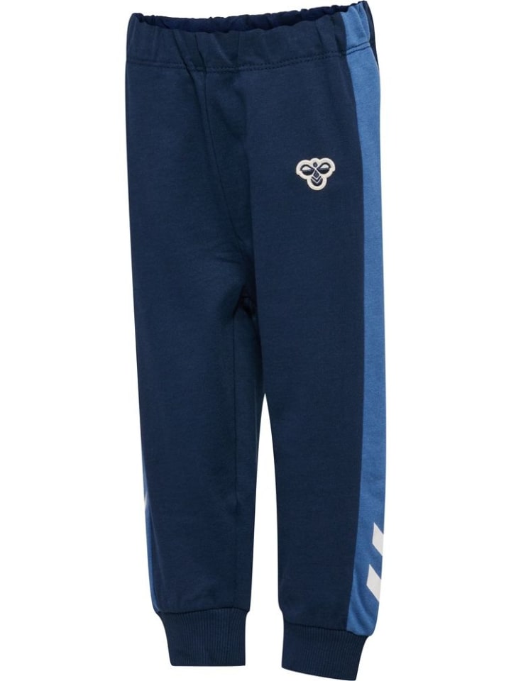 Kinder Sweat Pants "Hmlmini Reg Block Pants" in Blau