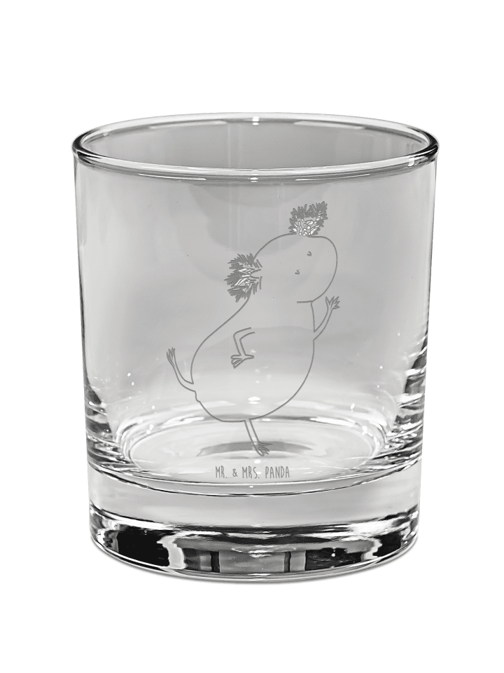 Whiskyglas Axolotl Tanzen ohne Spruch in Transparent