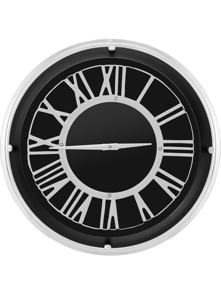 Wanduhr φ35cm in Schwarz