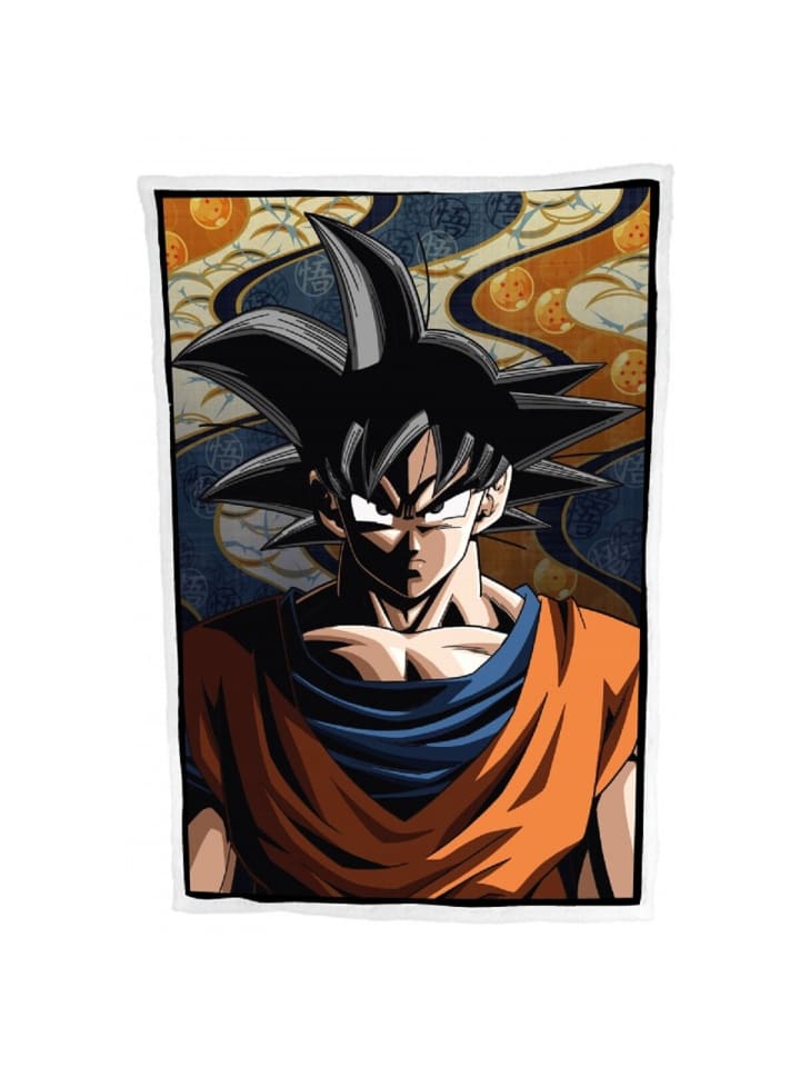 Dragon Ball Sherpa Decke 100x150 cm Kuscheldecke weich Wohndecke in Mehrfarbig