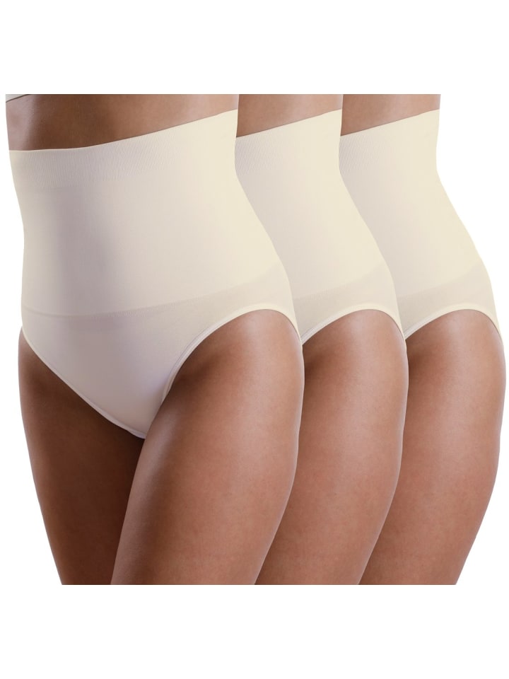 3er Set Seamless Form-Slip Figurformender Taillenslip in haut