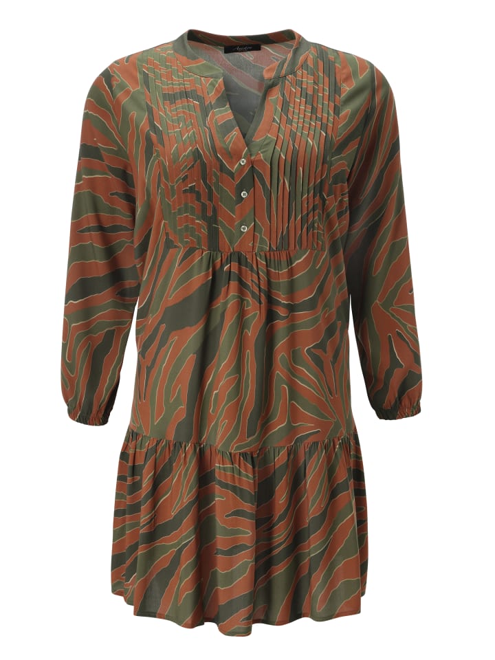 Tunikakleid in olive-braun