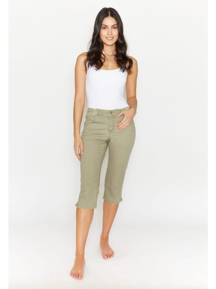 ANGELS Slim Fit Jeans Jeans OSFA Capri mit Coloured Denim in khaki günstig  kaufen | limango | Slim-Fit Jeans