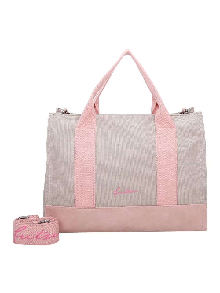 Canvas Handtasche 40 cm sand