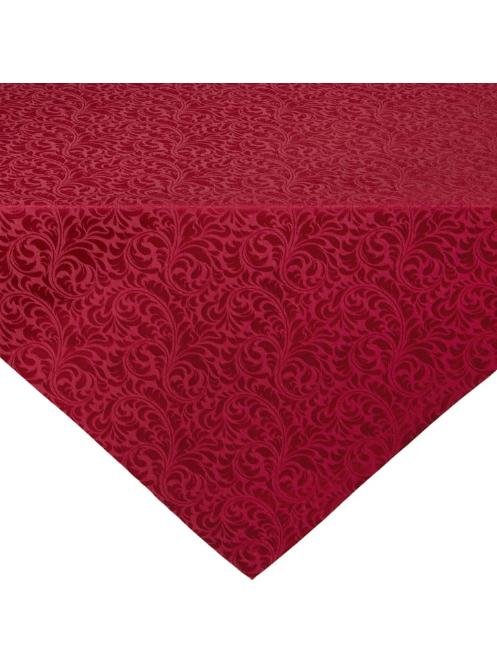 Jacquard, Baumwollmischung, Gewebt Mitteldecke Hamm in rubin