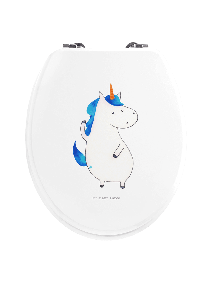 Toilettenbrille Einhorn Mann ohne Spruch in Weiß