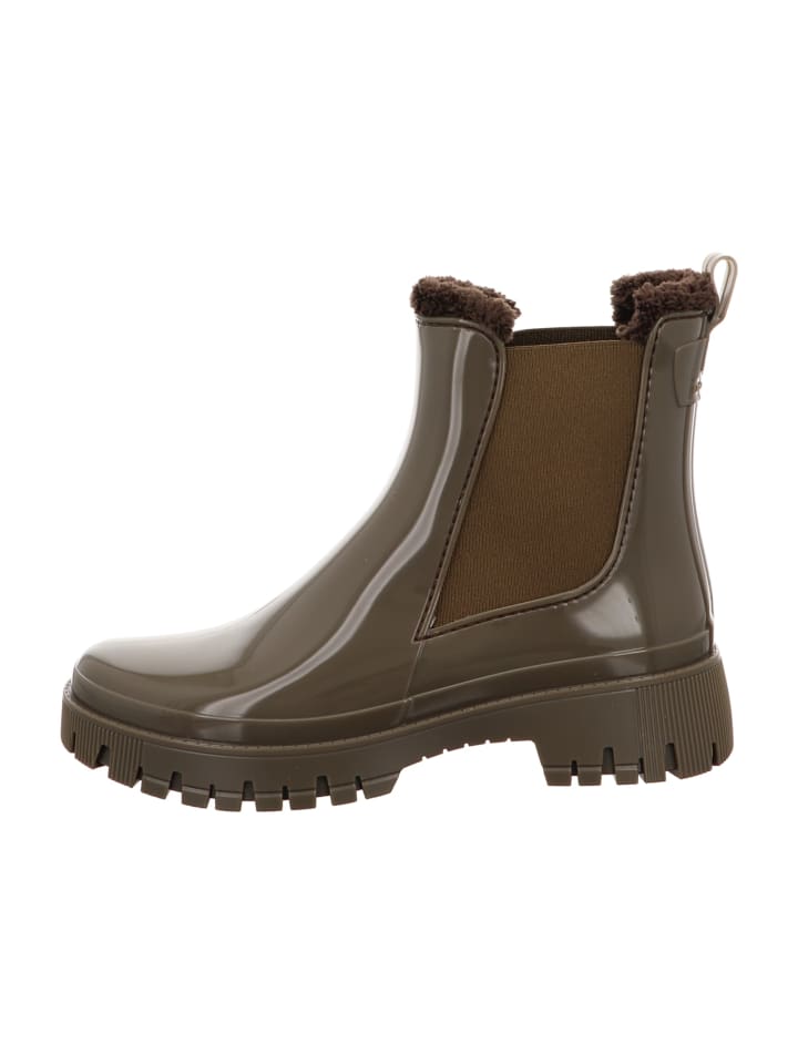 Gummistiefeletten in Braun