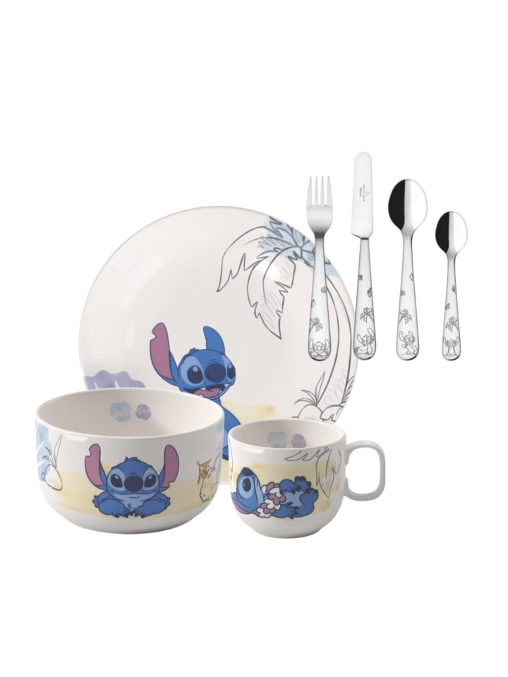 7-tlg. Kindergeschirr-Set Disney Stitch in Bunt