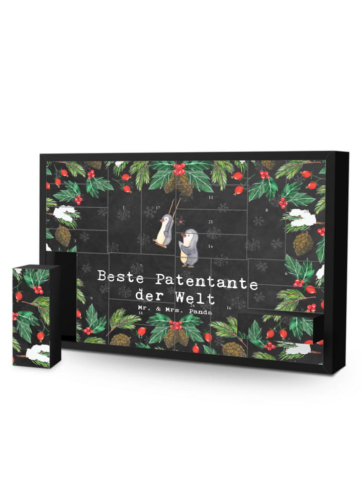 Adventskalender Pinguin Beste Erfindungante der We... in Kreidetafel