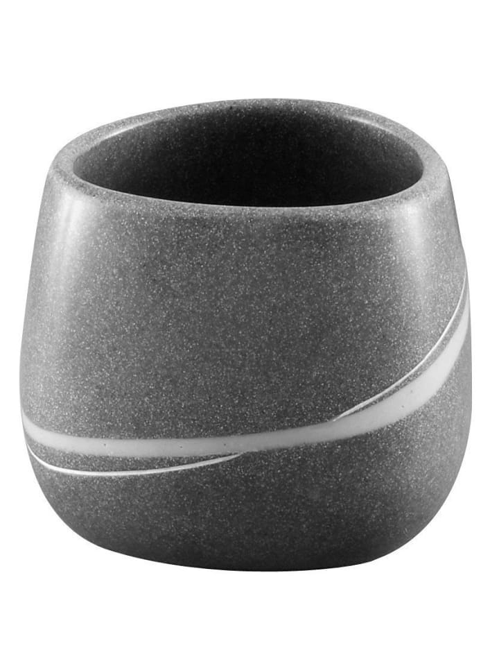 Zahnputzbecher POLY, Behälter in Grau, 9 cm; 6,5 cm