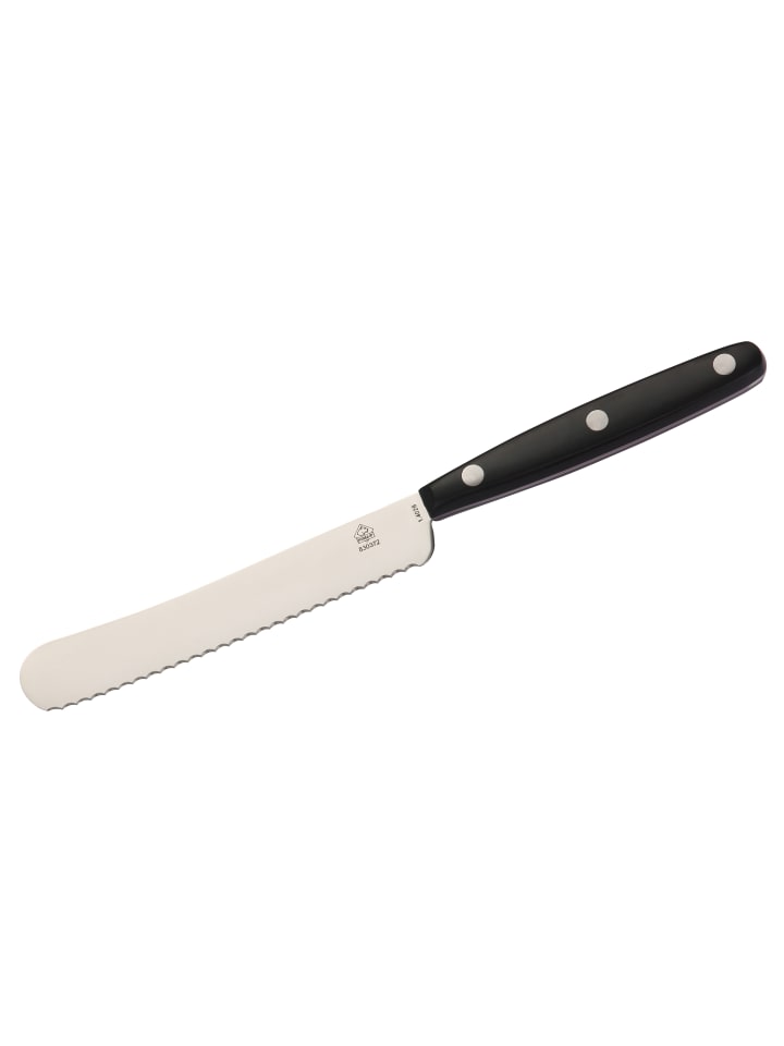 PUMA Buckelmesser mit Wellenschliff, Küchenmesser, schwarzen ABS Griff