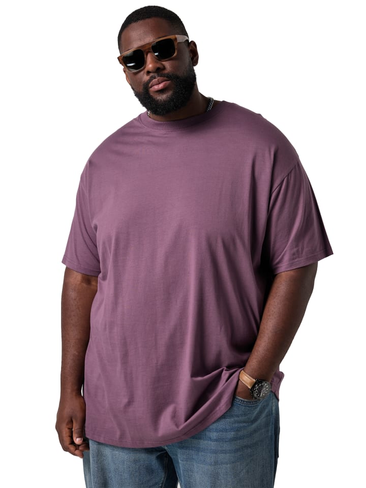 Kurzarm T-Shirt in pflaume