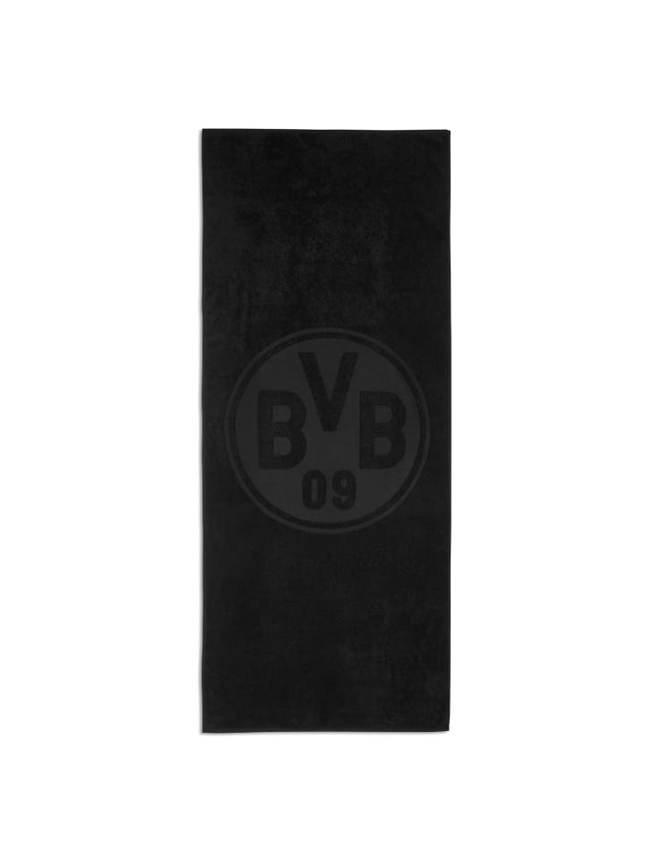 BVB Badetuch schwarz 70 x 180 cm in schwarz