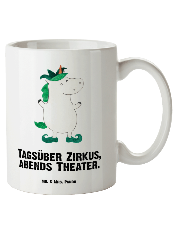 Tasse Einhorn Joker mit Spruch in Weiß