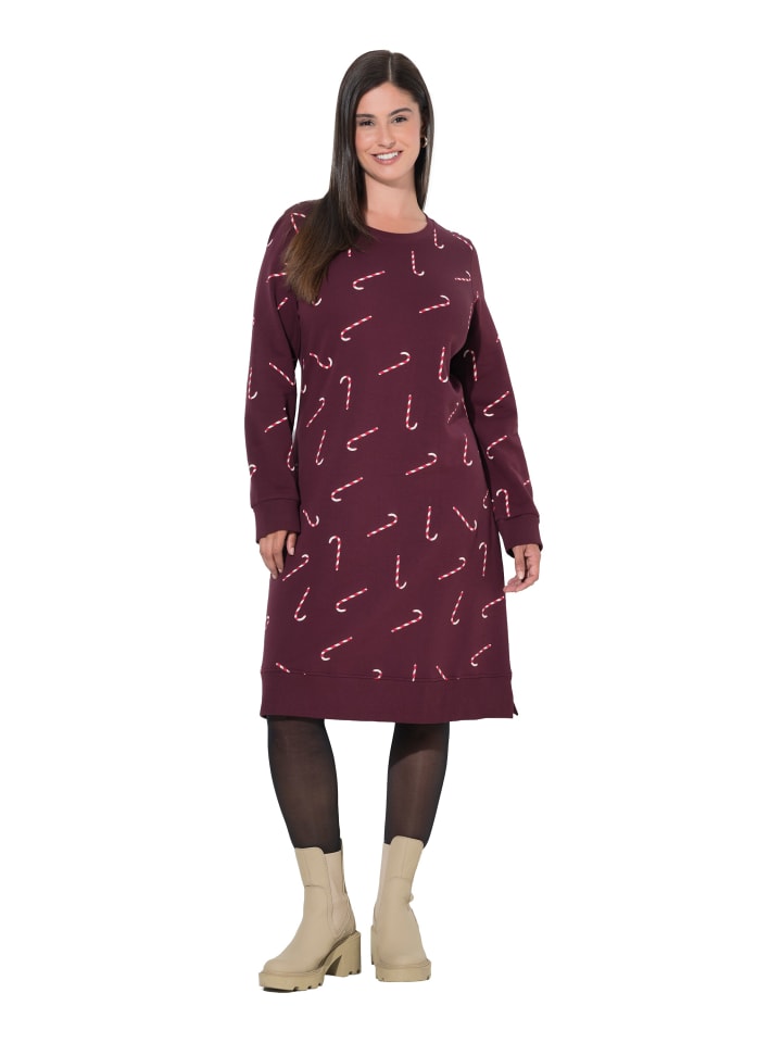 Midikleid in pflaume