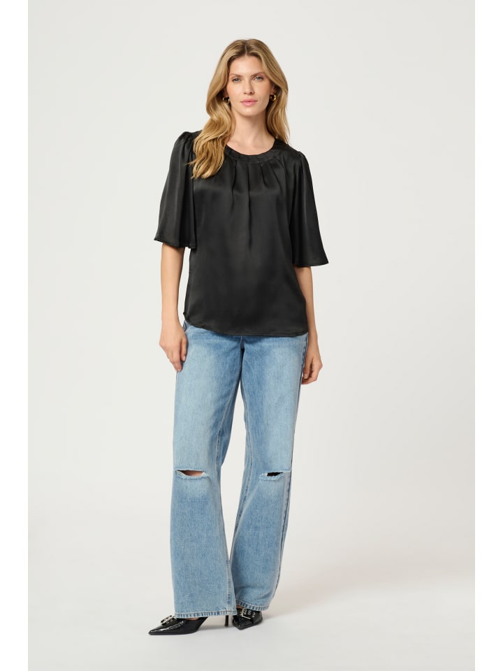 Kurzarm-Bluse KAlinda Regular fit in Black Deep
