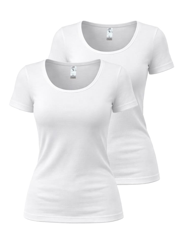 2er-Set: 1/2 Arm Shirt in weiß
