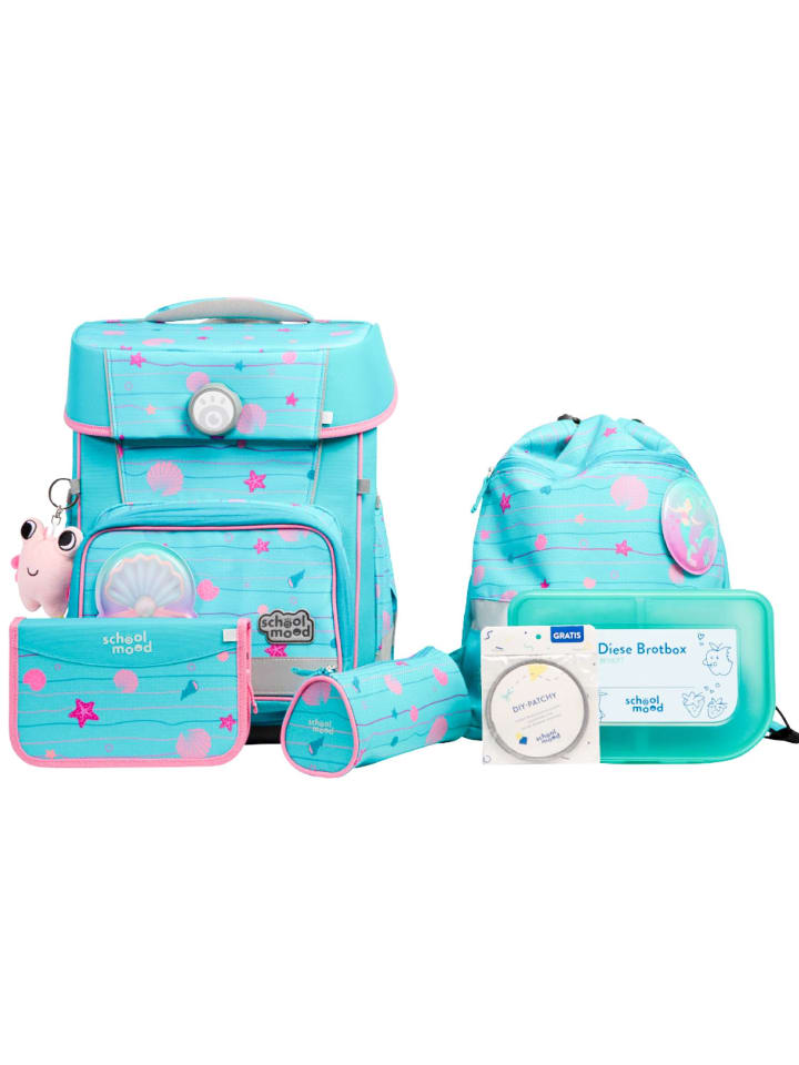 School Mood Champion Pro Lilly (Meerjungfrau), 7-tlg. Schulranzenset