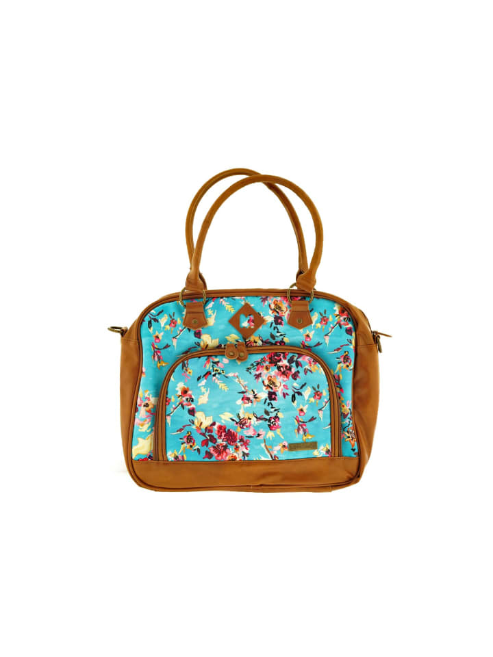 Flower 2 Tragetasche Freizeittasche Handtasche in Braun