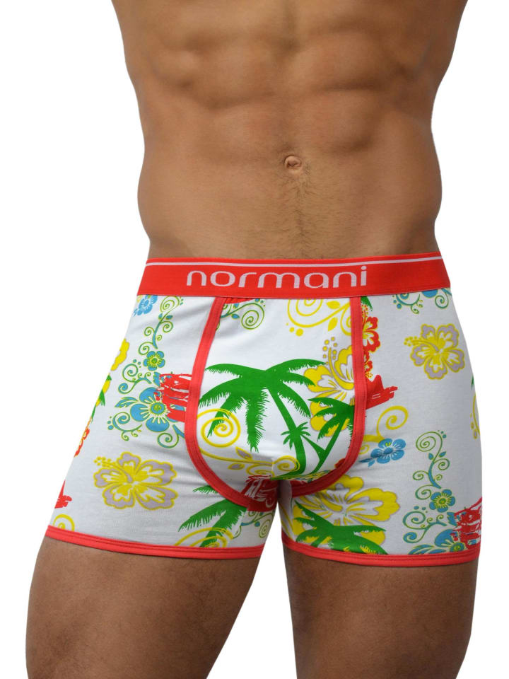 6 Stück Retro Boxershorts aus Baumwolle in Hawaiian