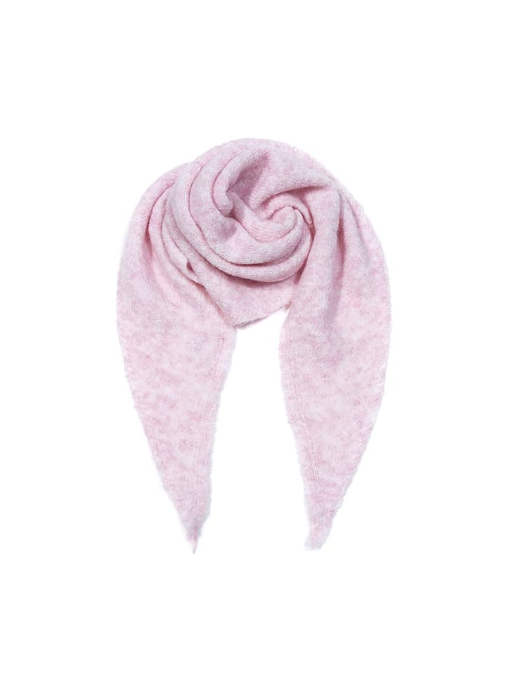 Dreieckstuch Feinstrick Flauschige Struktur in Rosa