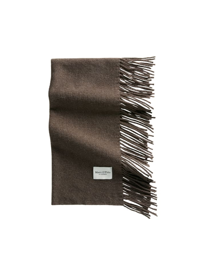 Gewebter Wollschal in Stone Brown Melange
