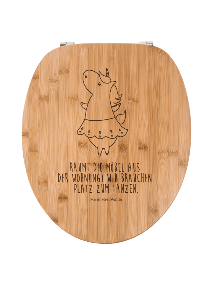 WC-Sitz Einhorn Ballerina mit Spruch in Transparent