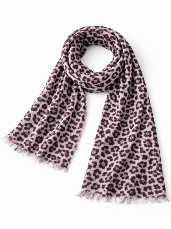 Schal " Leo Print " in rosa