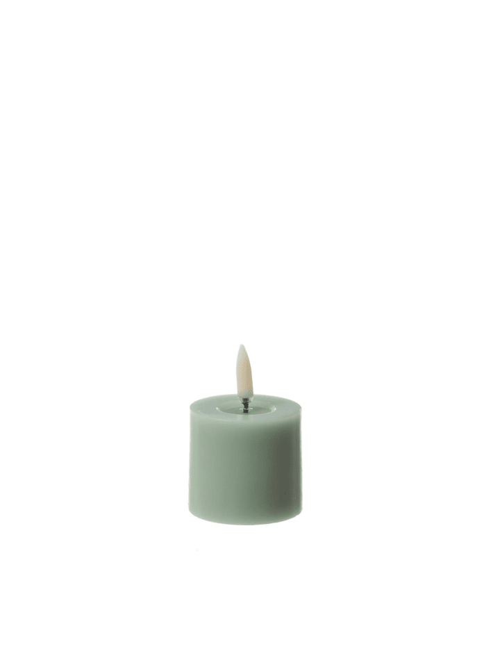 LED Mini Kerze Thea Uyuni Timer bis 400 Std. H: 4,5cm in grün