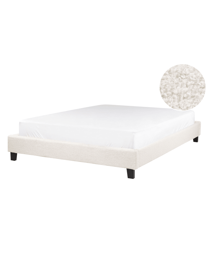 2-tlg Doppelbett ROANNE in Beige/Braun
