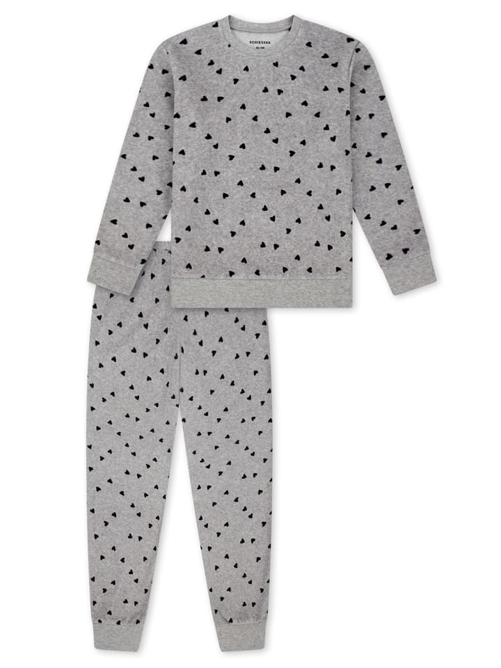 Schlafanzug Nightwear in grau-mel.