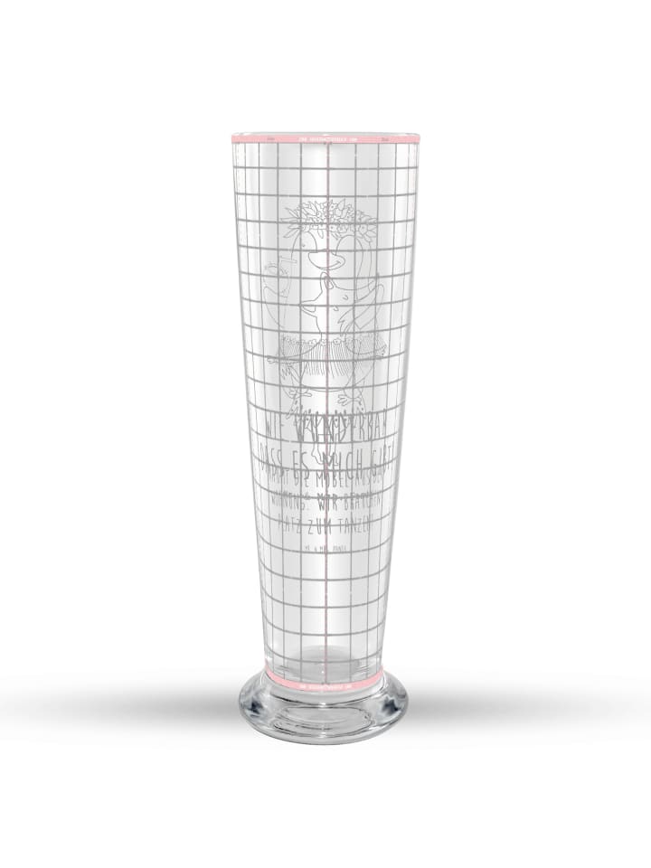 Bierglas Fuchs Ballerina mit Spruch in Transparent