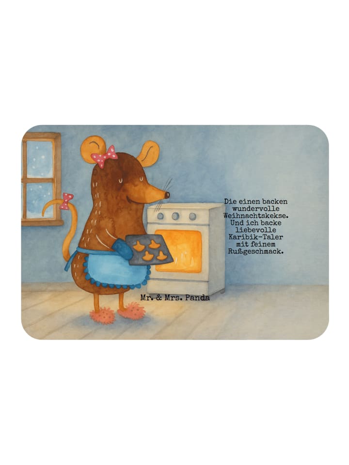 Magnet Maus Kekse Design mit Spruch in Weiß