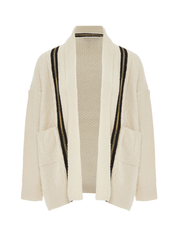 Damen Strickjacke in Wollweiss