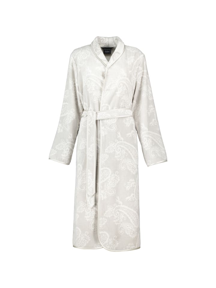Cawö Bademäntel Damen Schalkragen Paisley 4420 silber - 73 in silber - 73