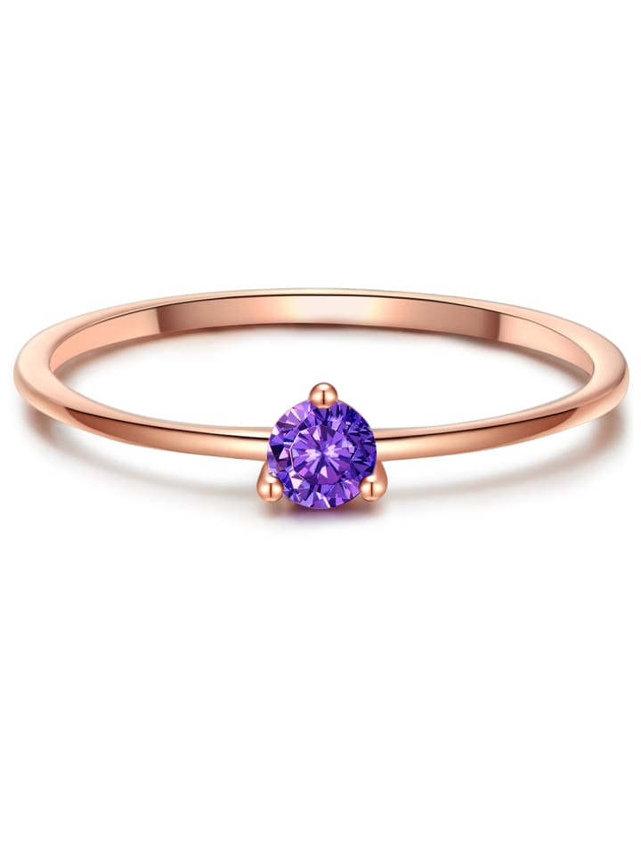 Ring aus Sterling Silber mit Zirkonia in roségold